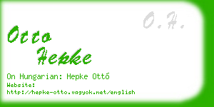 otto hepke business card